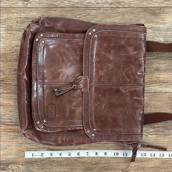 The Sak Ventura 100% Leather Convertible Backpack Messenger Crossbody Bag Purse - Picture 5 of 12